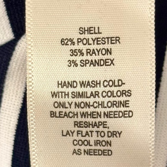 NWT ELIZA J Womens V Neck Striped Sleeveless Tiered Dress Navy and White Size L - Picture 6 of 10